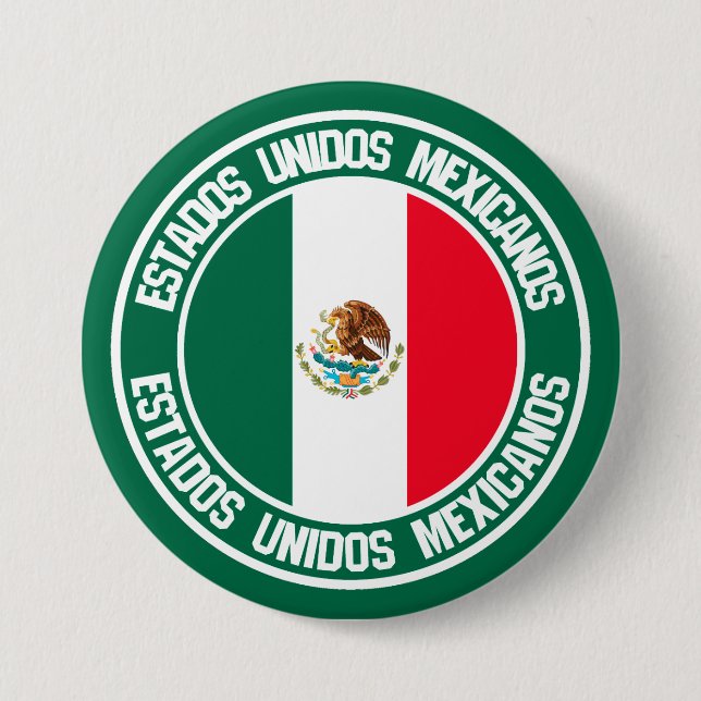 Mexico Round Emblem 7.5 Cm Round Badge (Front)