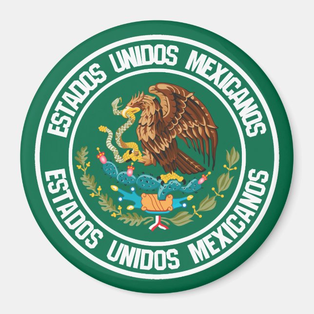 Mexico Round Emblem Magnet (Front)