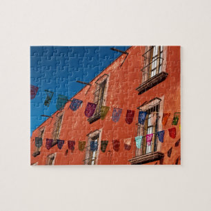 Mexico, San Miguel de Allende. Colourful banners Jigsaw Puzzle