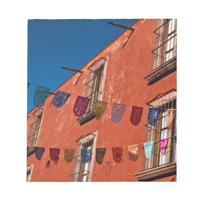 Mexico, San Miguel de Allende. Colourful banners Notepad (Front)
