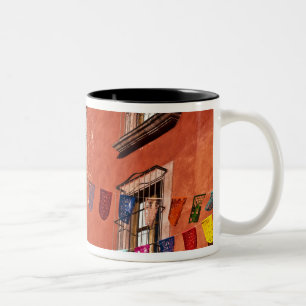 Mexico, San Miguel de Allende. Colourful banners Two-Tone Coffee Mug