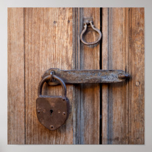 Mexico, San Miguel De Allende. Detail Of A Door Poster