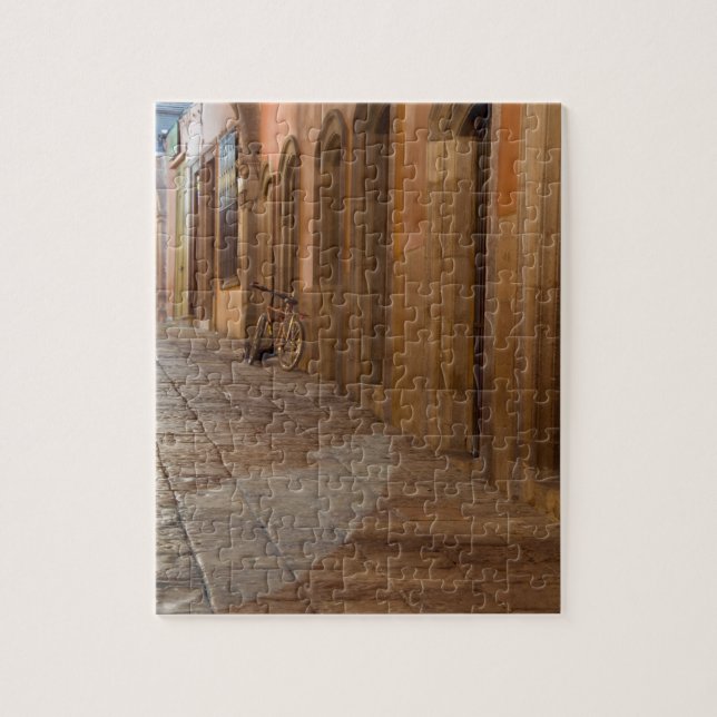 Mexico, San Miguel de Allende, Sidewalk with Jigsaw Puzzle (Vertical)