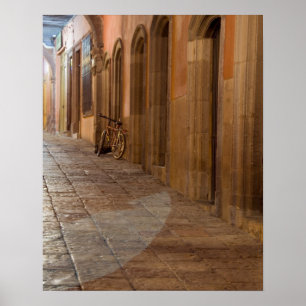 Mexico, San Miguel de Allende, Sidewalk with Poster