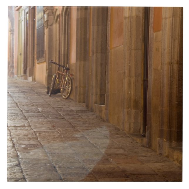 Mexico, San Miguel de Allende, Sidewalk with Tile (Front)