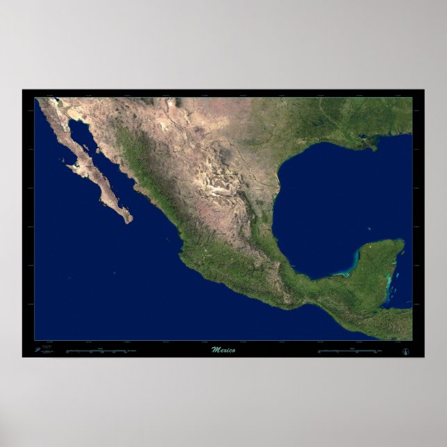 Mexico satellite poster photo print (Front)