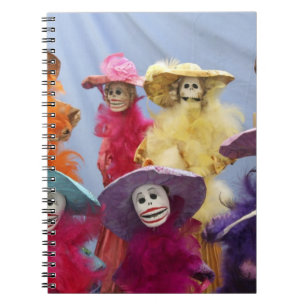Mexico. Skeletal Catrinas, figures celebrating Notebook