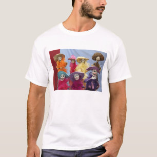 Mexico. Skeletal Catrinas, figures celebrating T-Shirt