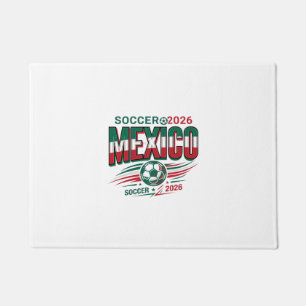Mexico Soccer 2026 Soccer Bold Country Typography  Doormat