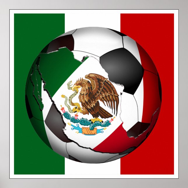 Mexico Soccer Ball Poster (Front)