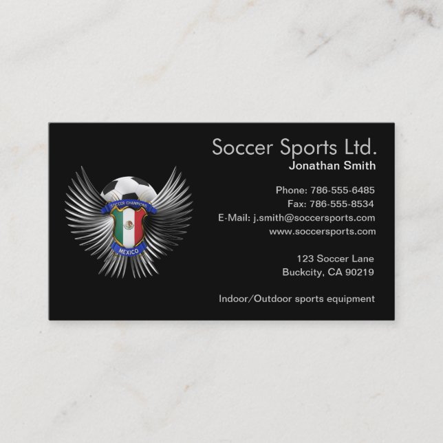 Mexico Soccer Champions Business Card (Front)