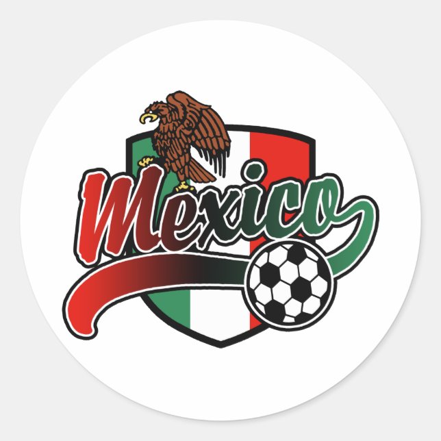 Mexico Soccer Classic Round Sticker (Front)