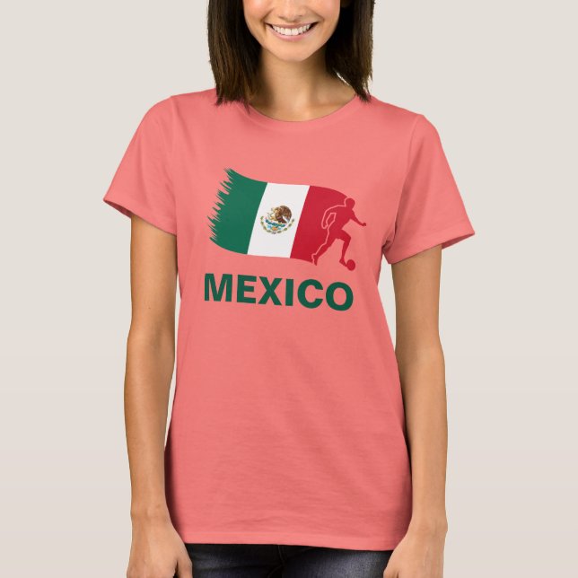 Mexico Soccer Flag T-Shirt (Front)