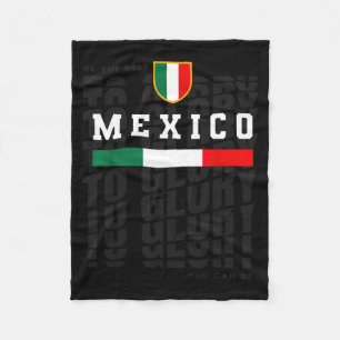 Mexico Soccer Football Flag Vintage Jersey Fan Pri Fleece Blanket