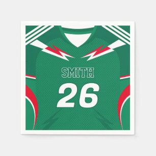 Mexico Soccer Jersey Custom Name Number Napkins