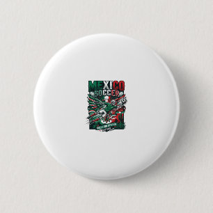 Mexico Soccer Skeleton Striker Nations Premium Spo 6 Cm Round Badge