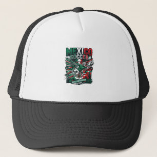Mexico Soccer Skeleton Striker Nations Premium Spo Trucker Hat
