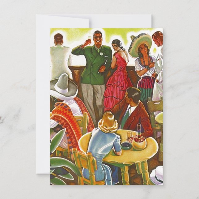 Mexico South of the Border Blank Party Invitations (Front)