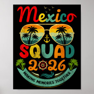 Mexico squad 2026 tropical beach vacation vintageM Poster