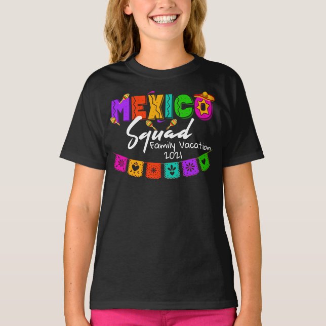 Mexico Squad Colour Group Matching Custom T-Shirt (Front)