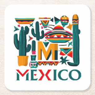 MEXICO SQUARE PAPER COASTER