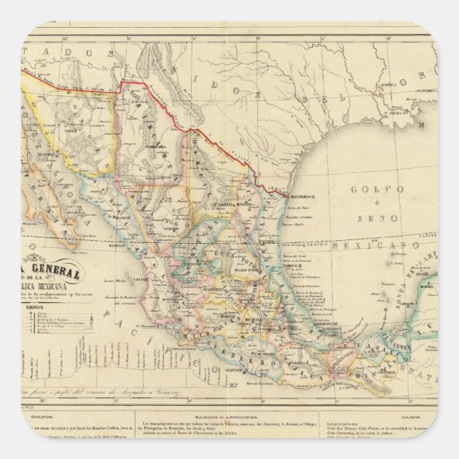 Mexico Square Sticker (Front)