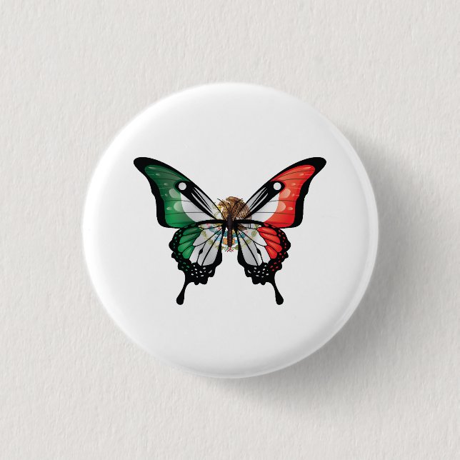 Mexico Swallowtail Butterfly Flag 3 Cm Round Badge (Front)