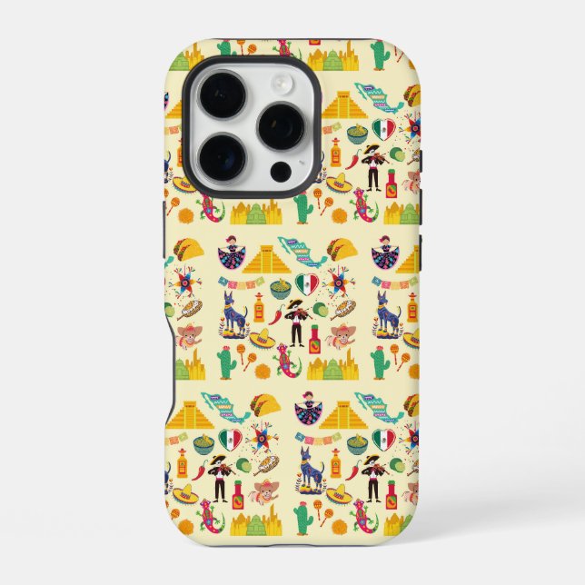 Mexico Symbols iPhone Case (Back)