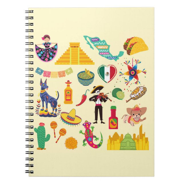 Mexico Symbols Notebook (Front)