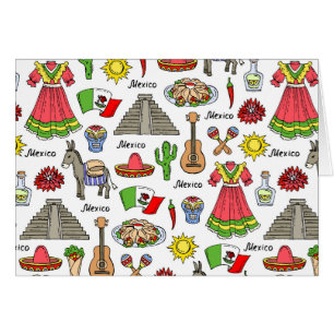 Mexico Symbols Pattern