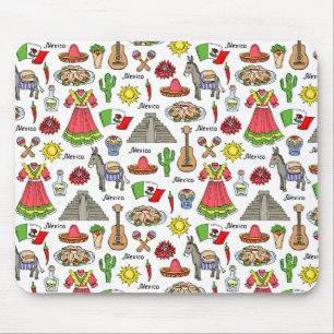 Mexico   Symbols Pattern Mouse Mat