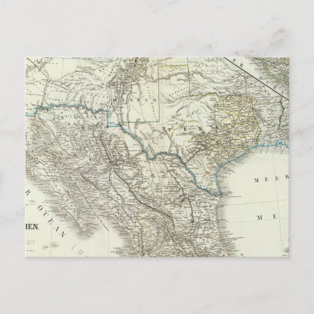 Mexico, Texas, Californien, C America Postcard (Front)