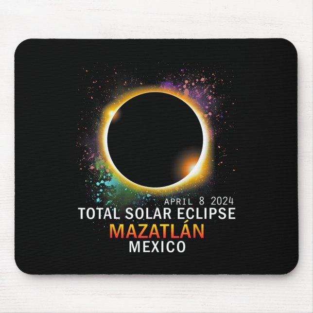 Mexico Total Solar Eclipse 2024  Mouse Mat (Front)