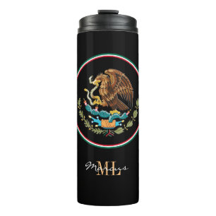 Mexico travel mug, Mexican Flag, Emblem Thermal Tumbler
