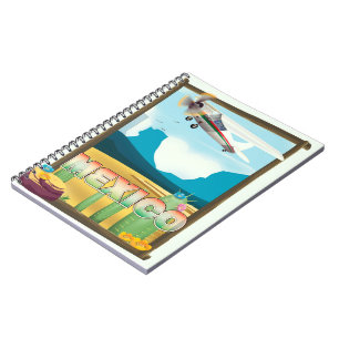 Mexico Travel poster print. Notebook