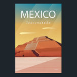 Mexico  travel poster  Teotihuacan Pyramid<br><div class="desc">Mexico  travel poster  Teotihuacan Pyramid</div>