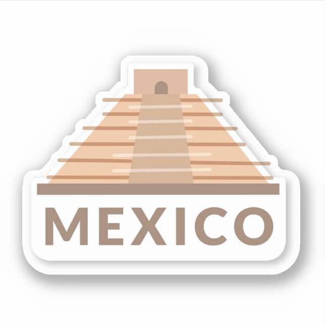 Mexico Travel Vinyl Sticker (Front)