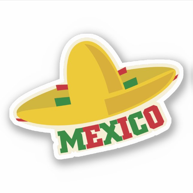 Mexico Travel Vinyl Sticker (Front)