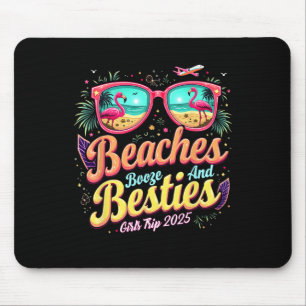 Mexico Trip Beaches Booze Besties Girls Trip Beach Mouse Mat