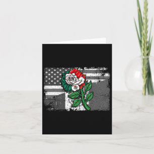 Mexico Us Flag Mexican Flag American Flag Rose Card