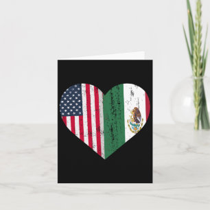 Mexico Us Flag Patriot Mexican Flag American Flag Card
