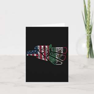 Mexico Us Flag Patriot Mexican Flag American Flag  Card