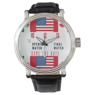 Mexico USA Canada Wristwatch   2026 Match Days