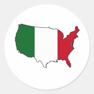 Mexico USA Classic Round Sticker