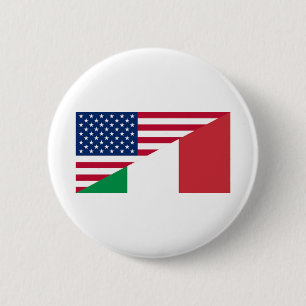 Mexico USA Flag 6 Cm Round Badge