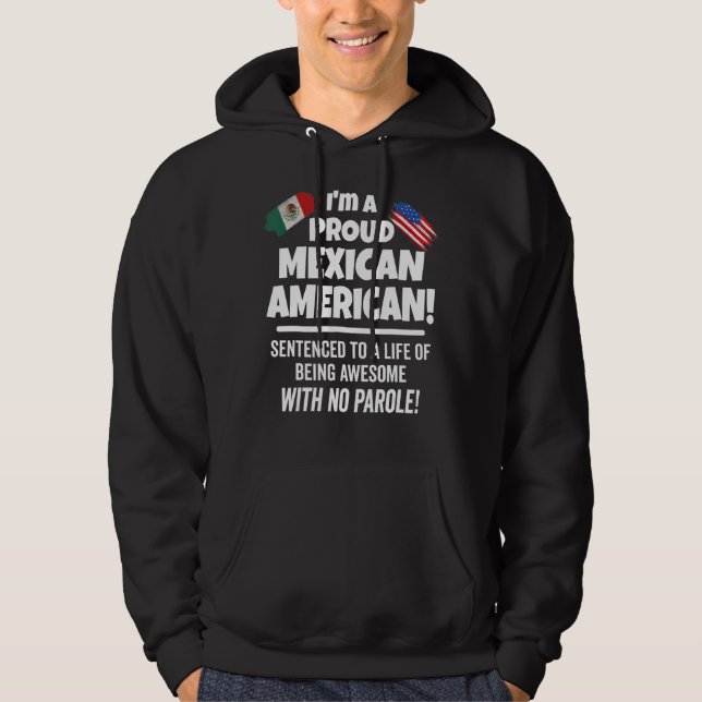 Mexico Usa Flag Proud To Be A Patriotic Mexican Am Hoodie (Front)