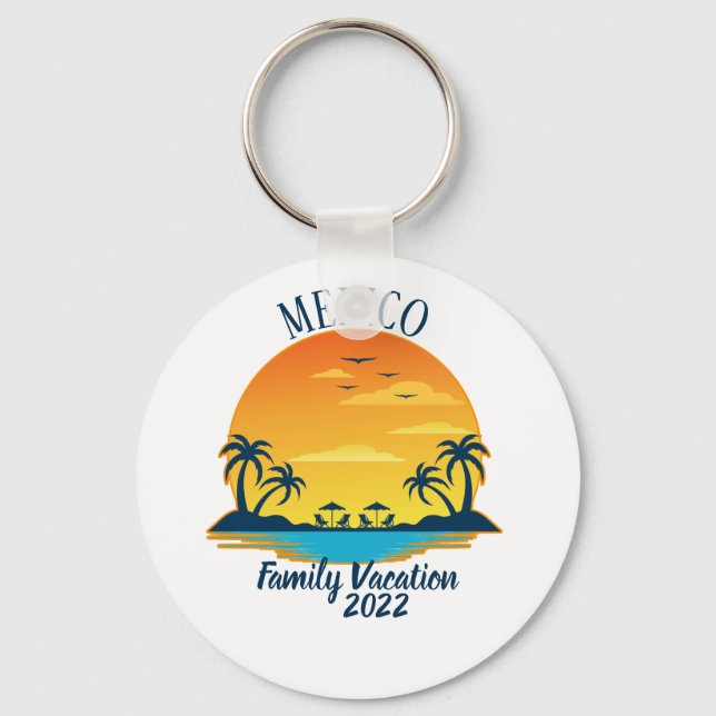 Mexico  Vacation 2021 Travel Trip Group Matching  Key Ring (Front)