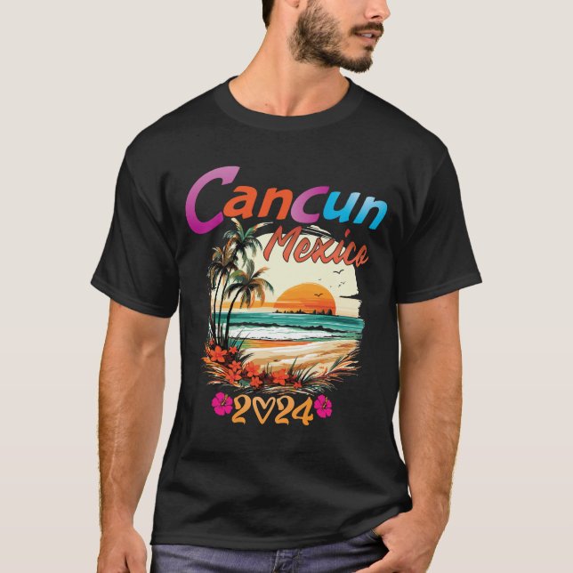 Mexico Vacation 2024, Cancun Mexico 2024 Souvenir T-Shirt (Front)