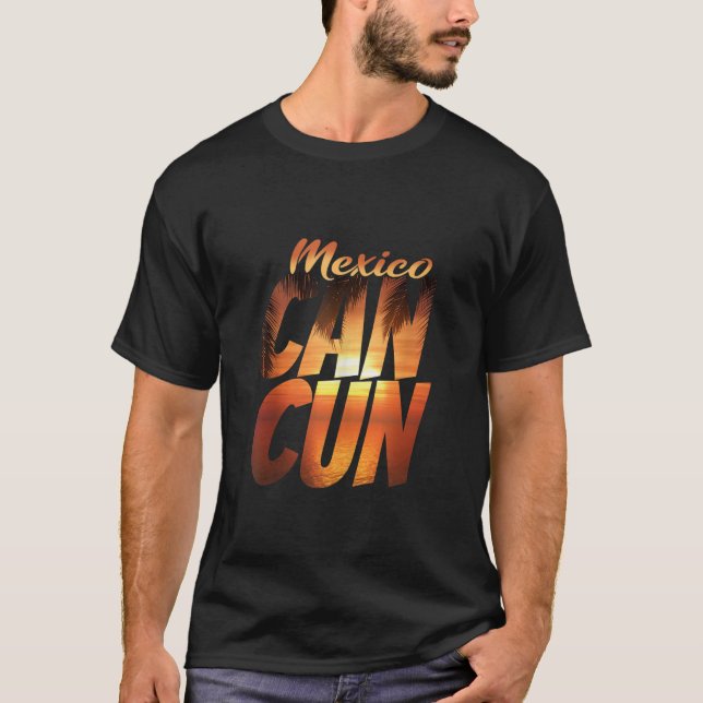 Mexico Vacation Souvenir Summer CANCUN Tank Top (Front)
