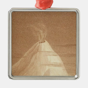 Mexico View of Orizaba Metal Tree Decoration